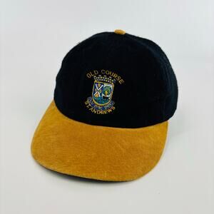 Vintage St Andrews Golf Hat Cap Strapback Mens Wollen Mills 80's 90's Multicolor